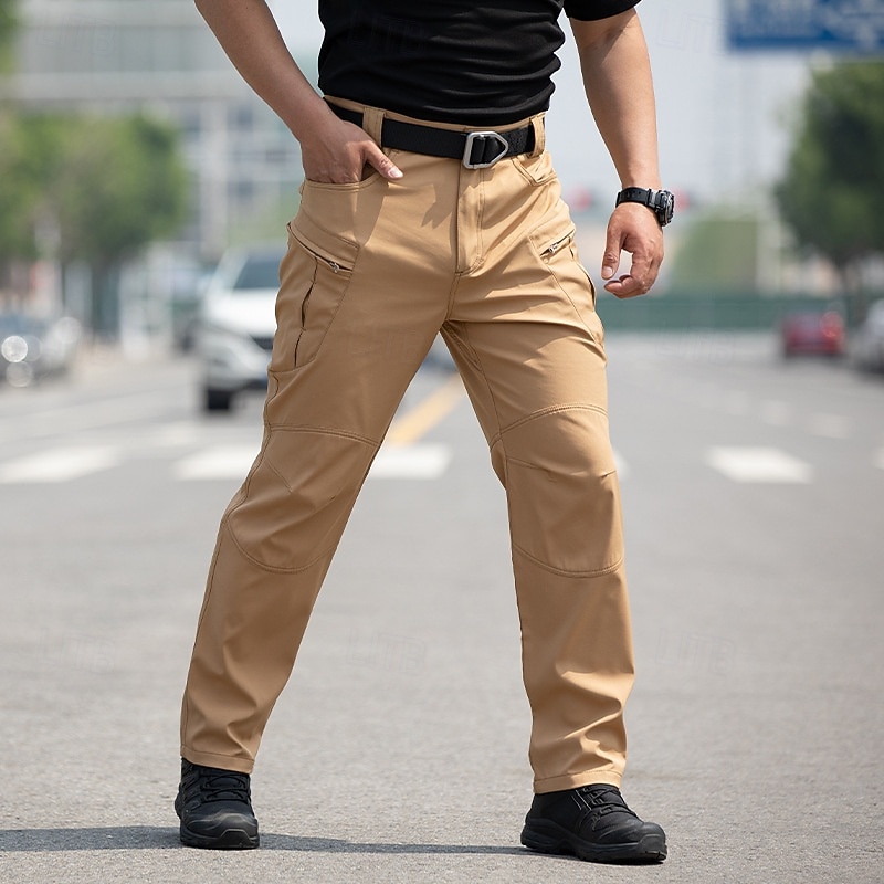 Men's Cargo Pants Trousers Multi Pocket Solid Color Windproof Wearable Daily Outdoor Camping & Hiking Streetwear Stylish Blue Camouflage khaki Micro-elastic 2026 - $24.99 –P18