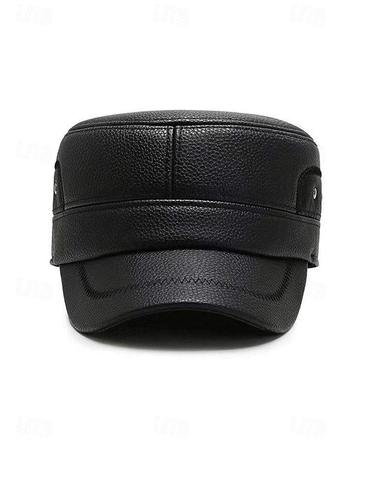 قبعة شتوية للرجال من الجلد الصناعي مع أغطية أذن قابلة للطي - أنيقة ودافئة ومريحة للطقس البارد - مثالية للأنشطة الخارجية والارتداء اليومي 2026 - $11.99 –P3
