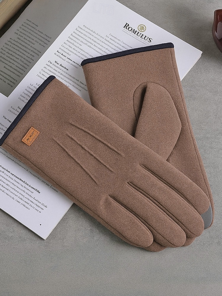 Vinterhansker for menn med berøringsskjerm – fleecefôret for varme, myk berøring, polyestermateriale, kompatibel med berøringsskjerm, tilgjengelig i flere farger for både fritids- og utendørsbruk 2025 - $9.99 –P3