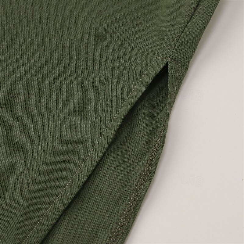 Herr Vardagsklädsel Nattlinne Nattskjorta Slät Stylish Komfort Hem Dagligen Bomull Mjuk Andningsfunktion Hög krage Långärmad Vår Höst Svart Vit 2025 - $35.99 –P10