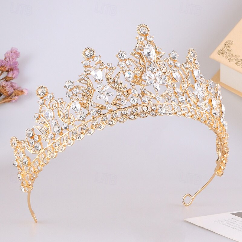 Crown Tiaras Hodepryd Legering Bryllup Bursdag Elegant søt stil Med Rhinsten Hodeplagg Hodeplagg 2026 - $17.49 –P10