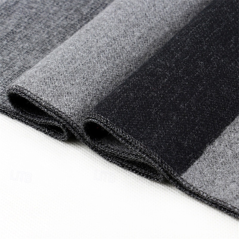 Per uomo Sciarpa rettangolare All'aperto Abbigliamento Quotidiano Casual Giallo Chiaro Nero Sciarpa A righe del 2026 a $10.99 –P5