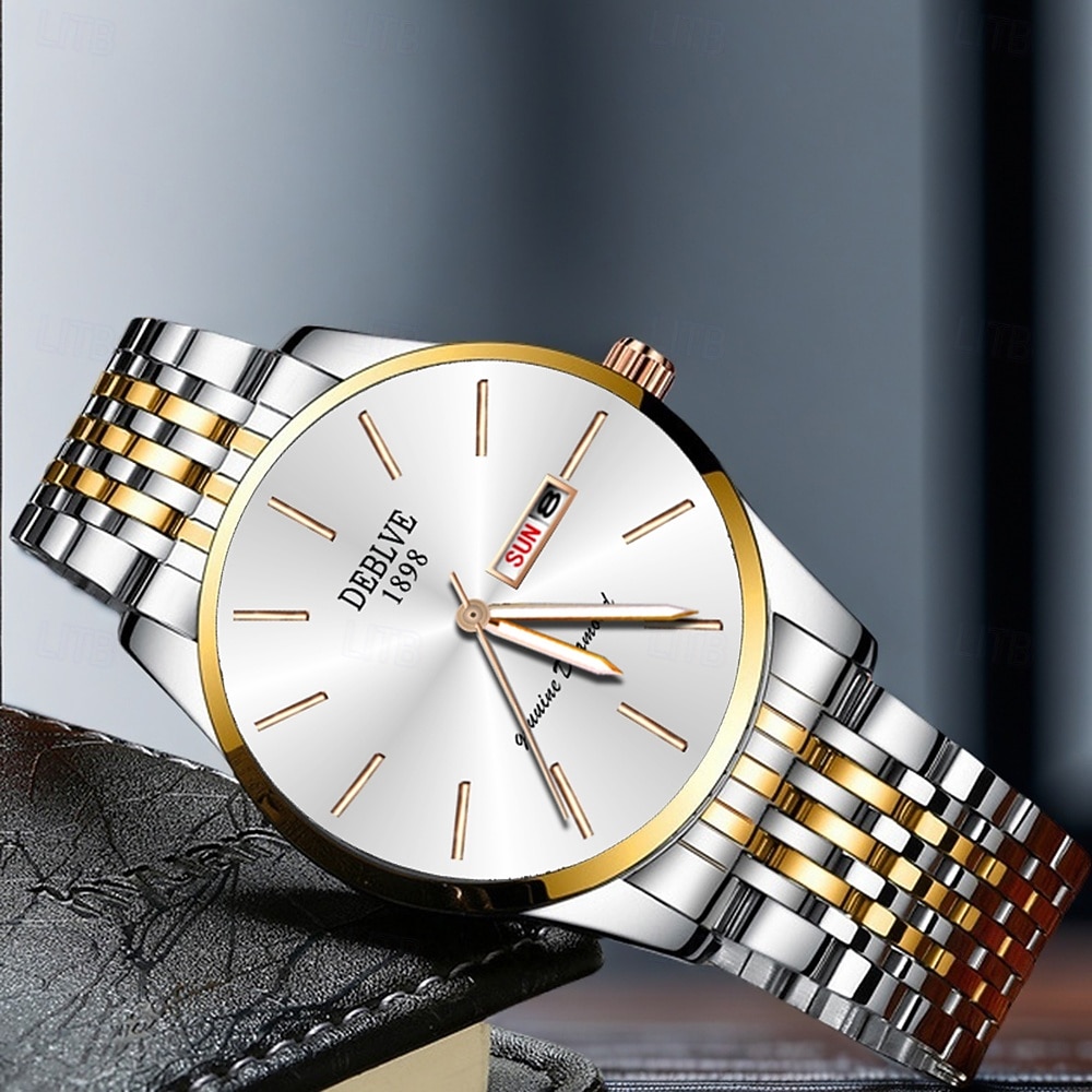 Relógio Masculino Avançado Relógio de Quartzo Fashion Masculino com Exibição de Calendário Semanal À prova d'água IPX4 Luz Noturna Adequado para Viagens de Negócios Uso Diário e a Melhor Escolha de de 2026 por $21.99 –P4