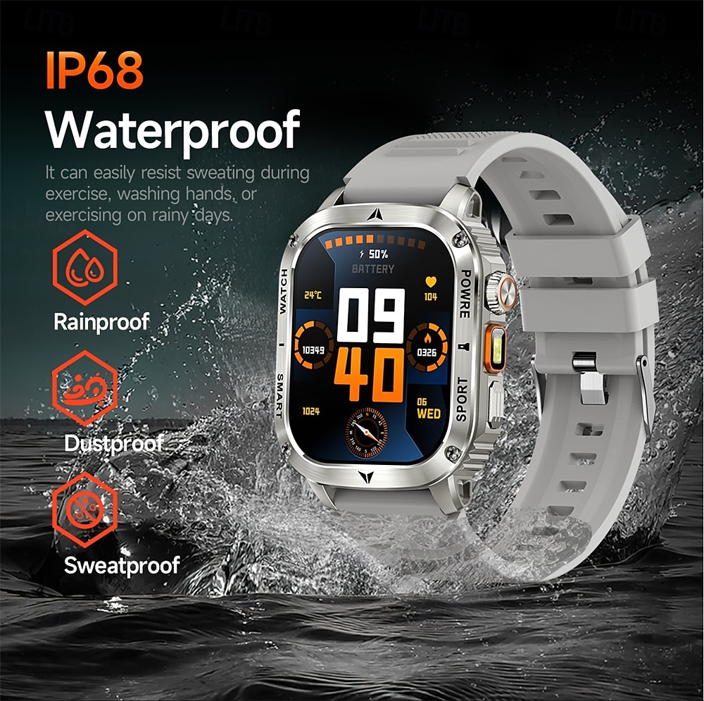 Ceas inteligent A1 1 inch smartwatch pentru fitness ceas de alergare Bluetooth compatibil cu Android iOS bărbați rezistent la apă apeluri hands-free tracker de pași IP 67 carcasa de 40mm Cadou de 2026 - $56.99 –P16