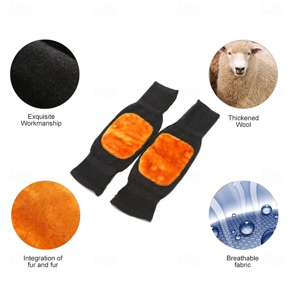 Genunchiere termice de iarnă din cașmir pentru genunchiere pentru femei și bărbați, genunchiere din lână pentru dureri articulare, tendinită, artrită, genunchiere pentru artrită reumatică, genunchiere 2026 - $12.99 –P7