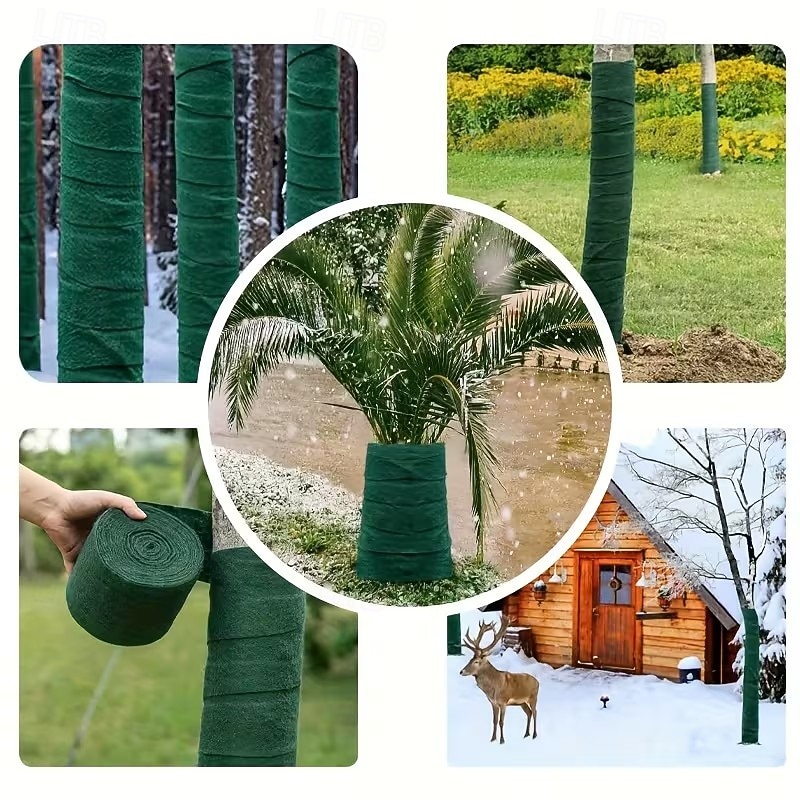 1/3 rolo de fita adesiva para proteção de árvores no inverno - isolamento resistente e protetor contra umidade, com barreira contra insetos, geada e vento - fácil de aplicar em árvores frutíferas, de 2026 por $9.99 –P7