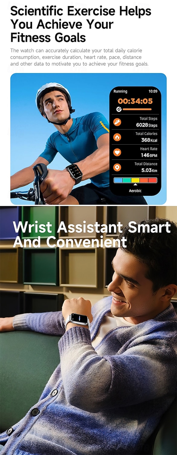 iMosi V82 Chytré hodinky 1.85 inch Inteligentní hodinky Bluetooth Krokoměr Záznamník hovorů Sledování aktivity Kompatibilní s Android iOS Unisex Hands free hovory Záznamník zpráv Krokovač IP68 37mm 2026 - $61.99 –P7