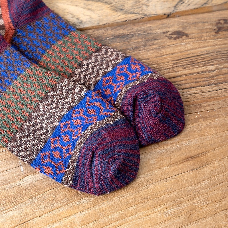 Hombre 5 pares Paquetes múltiples Calcetín Calcetines para correr Calcetines informales Multi Color Color Geométrico Vacaciones Deporte Diario Básico Cálido Otoño Invierno Moda Étnico 2026 - $8.49 –P7