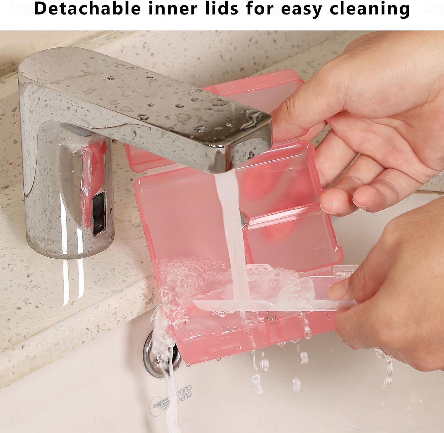 منظم حبوب يومي، 7 حجرات محمولة لتنظيم حبوب السفر، [تصميم قابل للطي] صندوق حبوب لجيب المحفظة لحمل الفيتامينات وزيت كبد سمك القد والمكملات الغذائية والأدوية - أحمر شفاف 2026 - $9.99 –P4