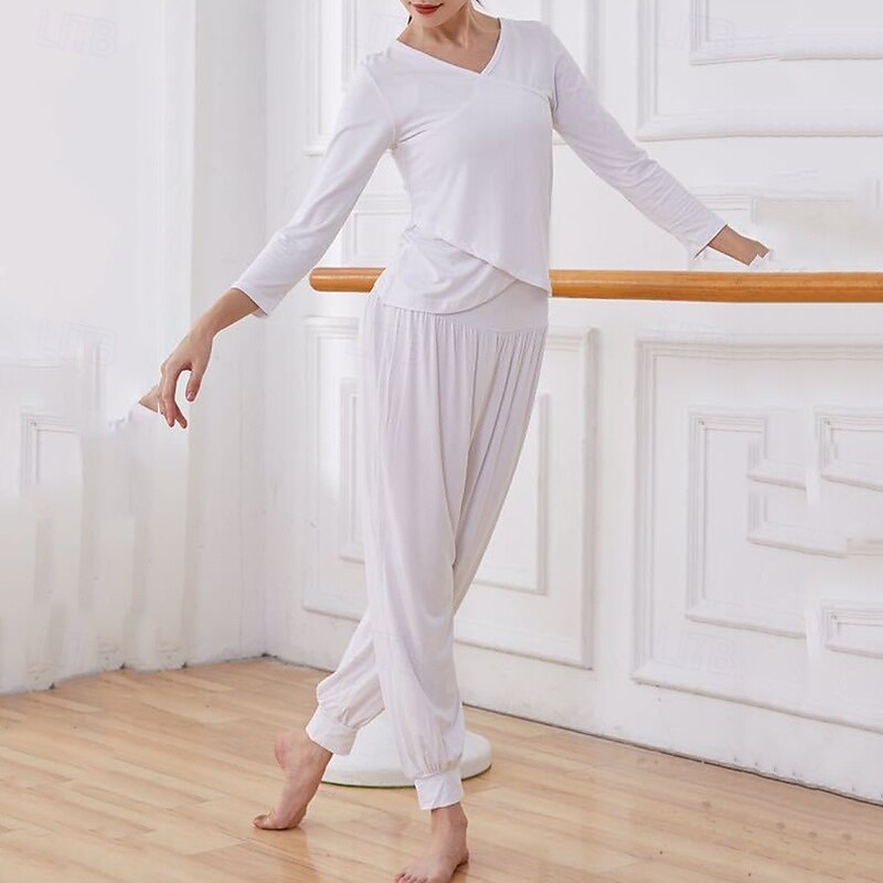 Γυναικεία Μπλούζα γιόγκα Αθλητική κορυφή Συμπαγές Χρώμα Ρούχα σύνολα Φθινόπωρο Μαύρο Λευκό Μοντάλ Χορού Πιλάτες Γιόγκα Ψηλή Μέση Ελαφρύ Αναπνέει Μακρυμάνικο Αθλητισμός Ρούχα Γυμναστικής 2026 - $13.99 –P2