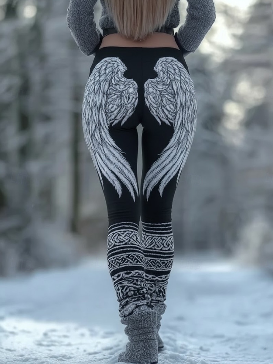 Γυναικεία Κολάν Διακοπές Βίντατζ Μοντέρνα Πλήρες μήκος Ψηλή Μέση Γραφική Γεωμετρικό 3D εκτύπωση Γρήγορο Στέγνωμα Ικανότητα να αναπνέει Moale Ελαστικό Διακοπές Επίσημο Δρόμος Μαύρο Λευκό Μπλε Απαλό 2026 - $21.99 –P2