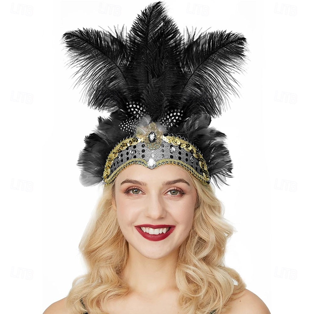 Καραβάλι 2026 Ρίο Καρναβάλι Σαμπού Αξεσουάρ Μωβ Φτερό Χορευτή Κεφαλής για Γυναίκες - Κεφαλοδέτης με Ρινόστον - Κοστούμι Χορευτή Καρναβαλιού Μαρντί Γκρας Κόστος Παρουσίας Φεστιβάλ Βραζιλίας 2026 - $16.49 –P10