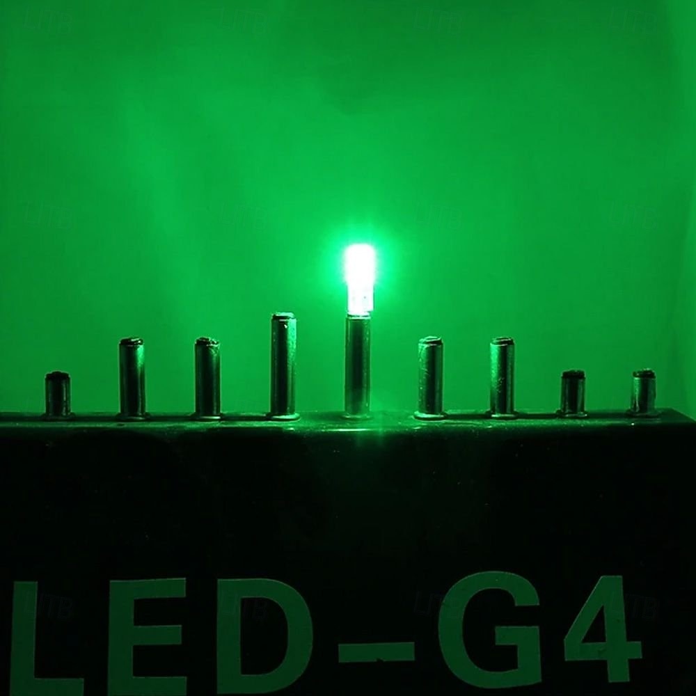 Λάμπα LED g4 1.5w ισοδύναμη 10w 3000k ζεστό λευκό/κόκκινο/μπλε/πράσινο ανταλλακτική λάμπα αλογόνου t3 λαμπτήρες τοπίου dc 12v φώτα LED g4 βάση δύο ακίδων 10 τεμάχια 2026 - $14.49 –P3