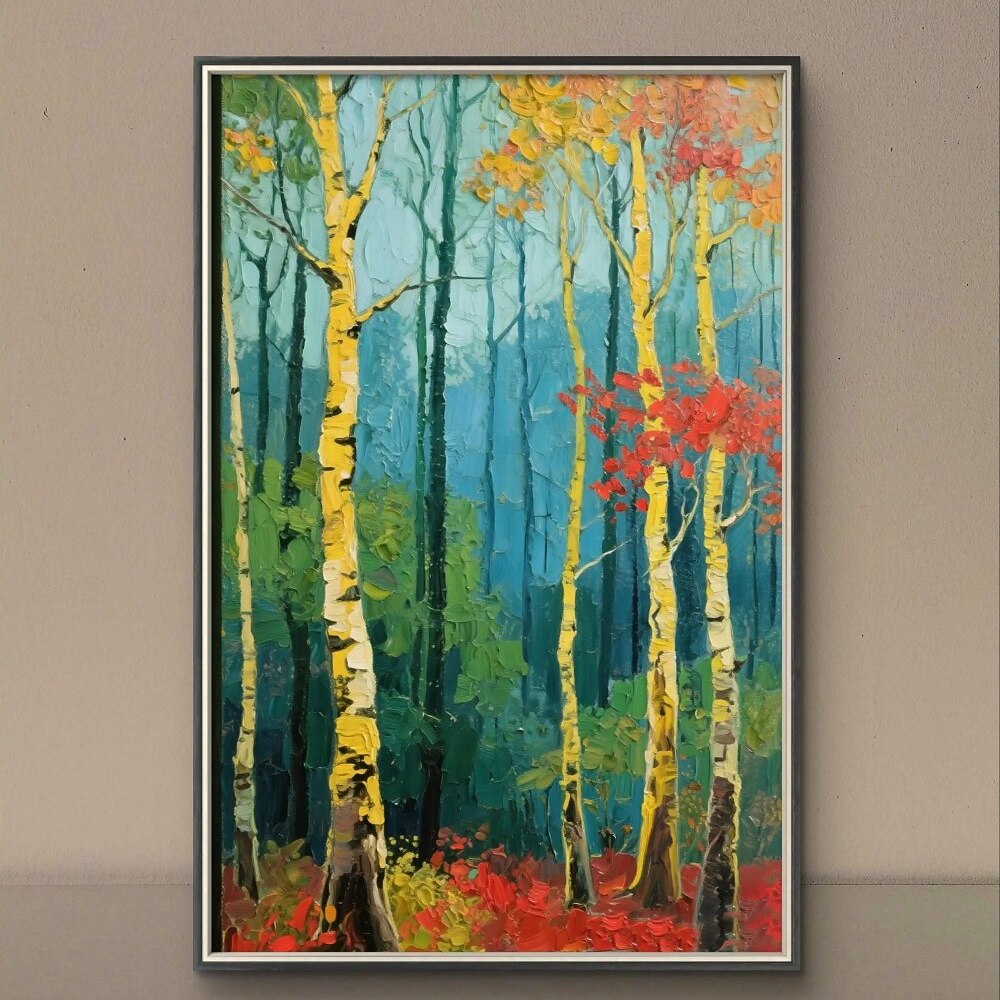 käsintehty öljymaalaus kankaalle seinälle koristeeksi abstrakti vaahterametsä kodin sisustukseen venytetty kehys roikkuu maalaus/rullattu kehyksetön venyttämätön maalaus 2026 - $53.99 –P4