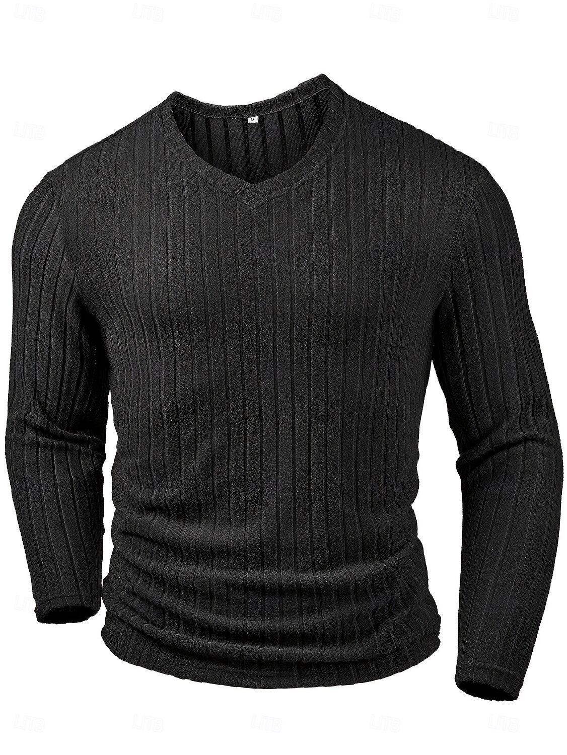 Homme T-shirt T-shirt en tricot côtelé Chemise à Manches Longues manche longue Col en V Printemps Automne Hiver Uni Rayé Bande de Fosse Mode Designer Basique Tricot A côtes Vacances Rue Occasionnel de 2026 ? $24.99 –P5