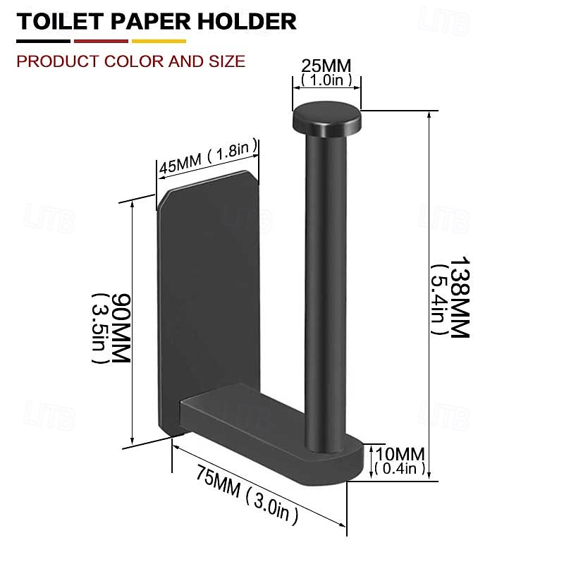 Toalettpappershållare Ny Design / Självhäftande / Kreativ Nutida / Modern Rostfritt stål / Lågkolstål / Metall 1st - Badrum Väggmonterad 2026 - $28.99 –P2