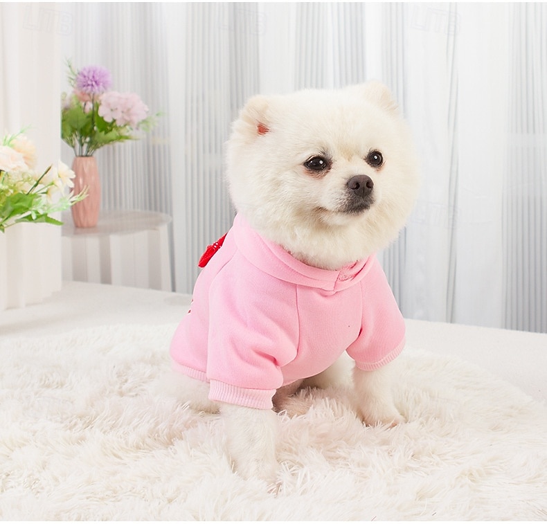 Small Dog Pink Hoodie - Little Beauty Pet Sweatshirt with Bow Accent - Great Gift for Dogs 2026 - $13.99 –P3