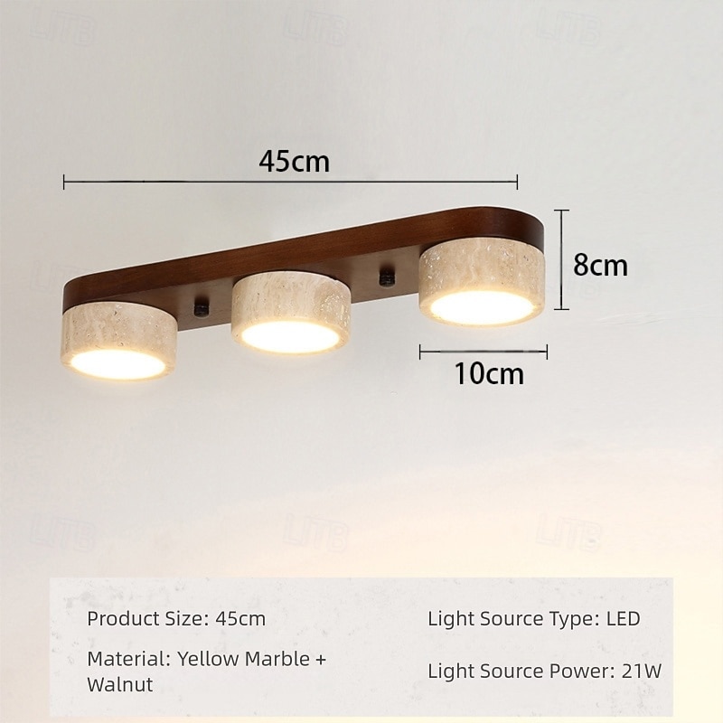 Светильник для туалетного столика из натурального камня - бра из травертина, 1/2/3/4 лампы, вращающееся на 180° светодиодное освещение над зеркалом для ванной комнаты 2026 - $54.99 –P11