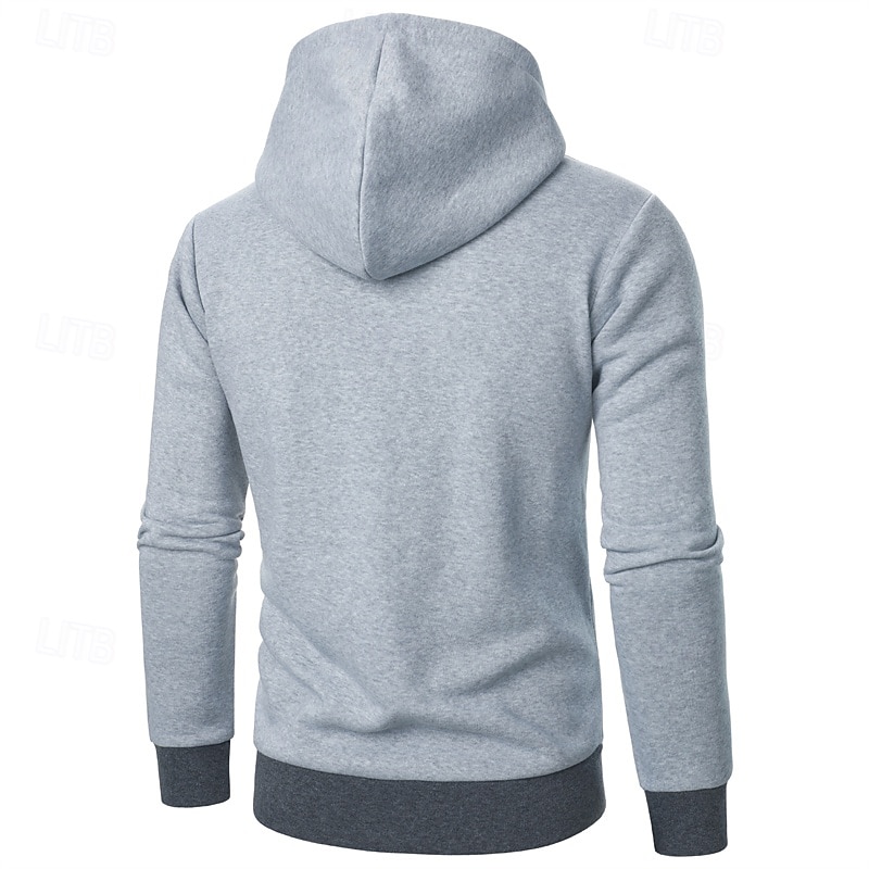Homme Sweat à capuche Noir Gris Clair Gris foncé À capuche Bloc de Couleur Patchwork Avec Poches Sport & Loisir Quotidien Fête Polyester Streetwear Basique Occasionnel Automne Hiver Vêtement Tenue de 2026 ? $25.99 –P3