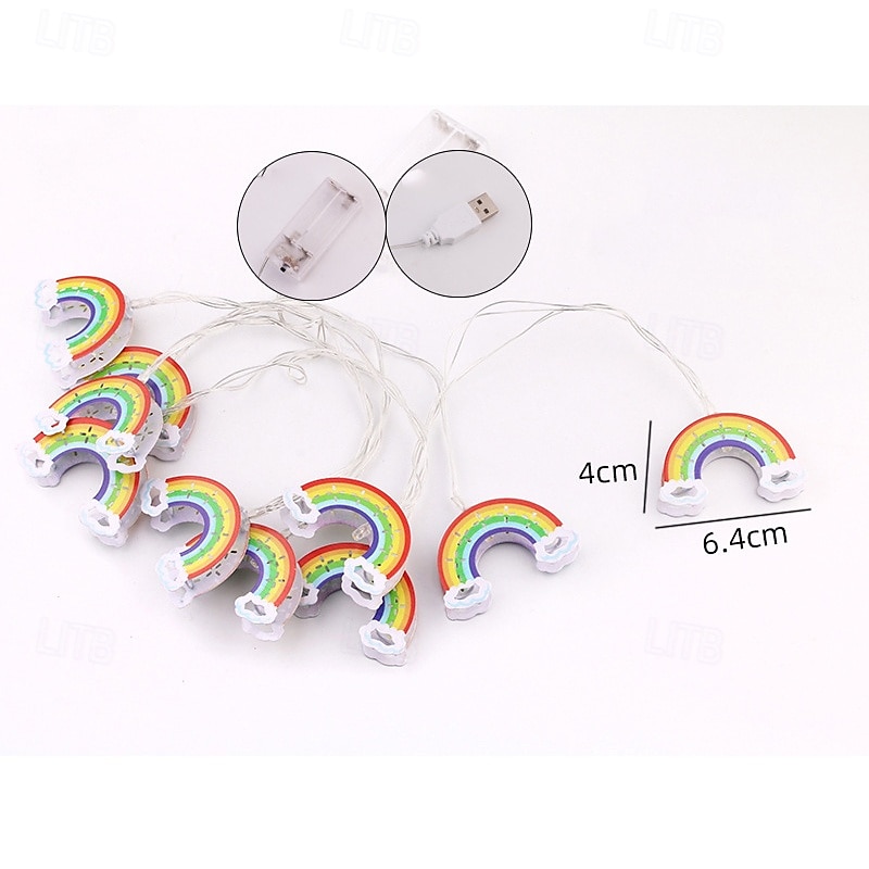 Luci a stringa fatate LED arco di ferro 1.5m 10 LED funziona a batteria decorativa luci da appendere per festa di capodanno matrimonio stanza dei bambini del 2026 a $17.99 –P11