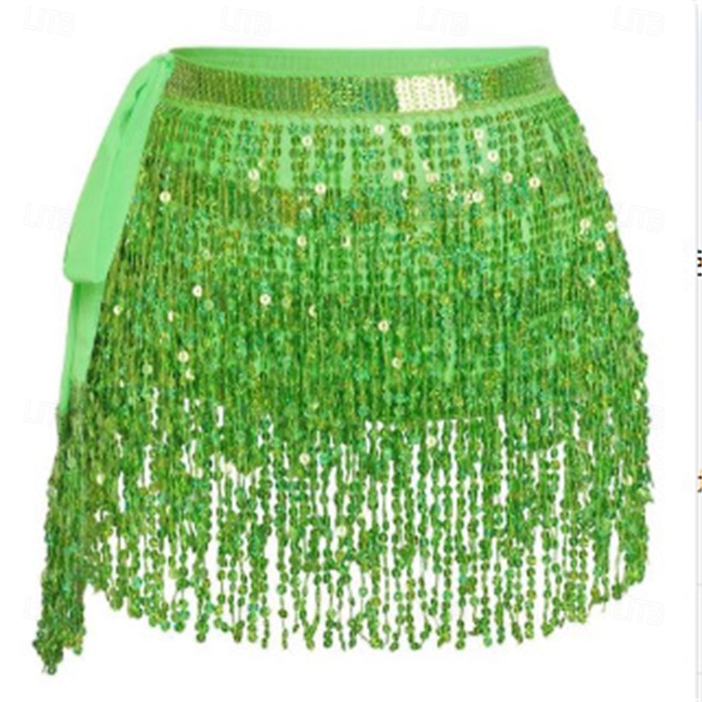 Carnival 2026 Rio Carnival Samba Dancewear Belly Dance Skirt Hip Scarf Dance Hip Belt Latin Dance Hula Hip Scarf Brazil Festival Performance Costume 2026 - $26.99 –P12