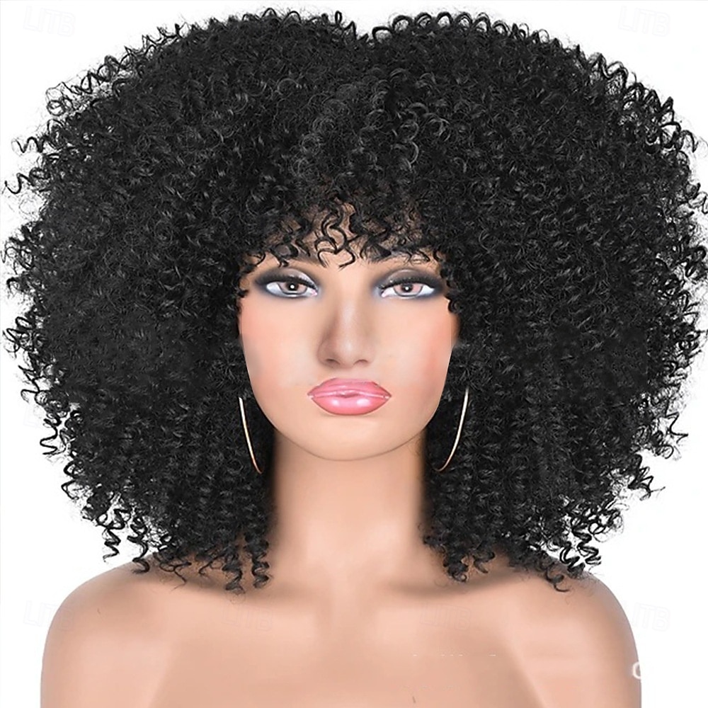 Peruca de Carnaval 2026 Loiro Vermelho Preta Afro Afro Kinky Curto Peruca sintética para festivais Mardi Gras Parada Cabelo para fantasia de cosplay para Feminino de 2026 por $18.99 –P10