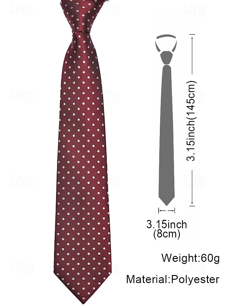 2026年 メンズポリエステルネクタイ、水玉模様、複数の色、クリスマスやフォーマルな機会に最適  コレクション – $11.99 –P11