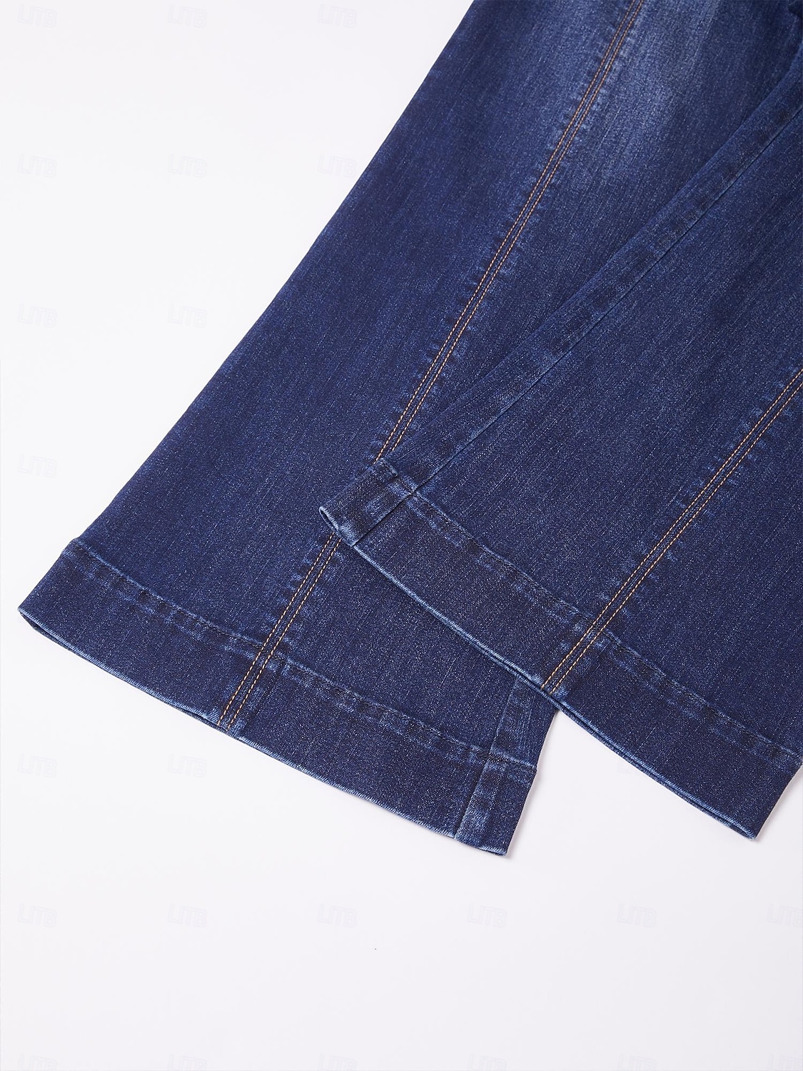 Damen-Jeanshose mit weitem Bein, Stretch-Gummibund vorne, schlankmachender Einsatz, lässig, Urlaub, Alltag, Frühling, Sommer, Herbst 2026 - $113.99 –P7