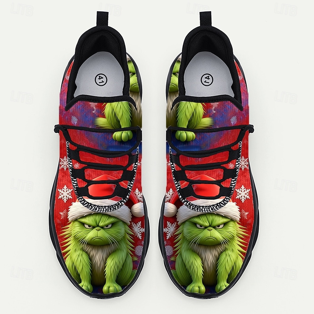 Fun Ugly Christmas Shoes Men's 3D Print Cartoon Character Design Graphic Sneakers with Festive Snowflake Design 2026 - $42.99 –P4