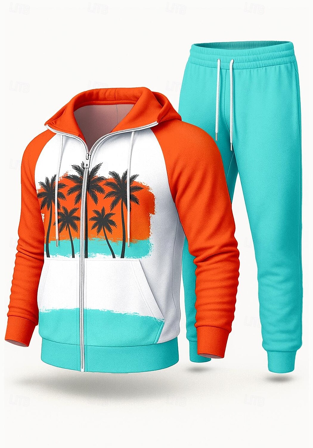 Ανδρικά Φούτερ με Κουκούλα Φόρμα Φόρμα 2 τεμαχίων Κορδόνι Κουμπώσου Δένδρα / φύλλα Ρούχα σύνολα Φθινόπωρο Χειμώνας Πορτοκαλί Επάγγελμα Για Υπαίθρια Χρήση Ταξίδια Ελαφρύ Μοντέρνα Μακρυμάνικο Αθλητισμός 2026 - $47.99 –P1