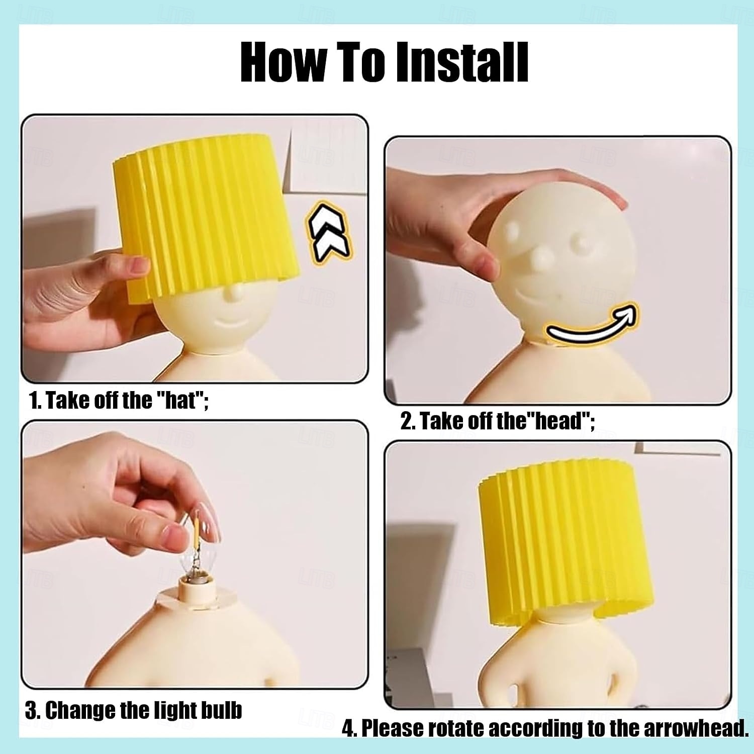 Rolig bordslampa, USB, rolig på/av-knapp blyg pojke sänglampa nattlampa humor skämt present till vuxna mamma kvinnor fru flickvän födelsedag alla hjärtans dag honom henne 2026 - $23.99 –P6