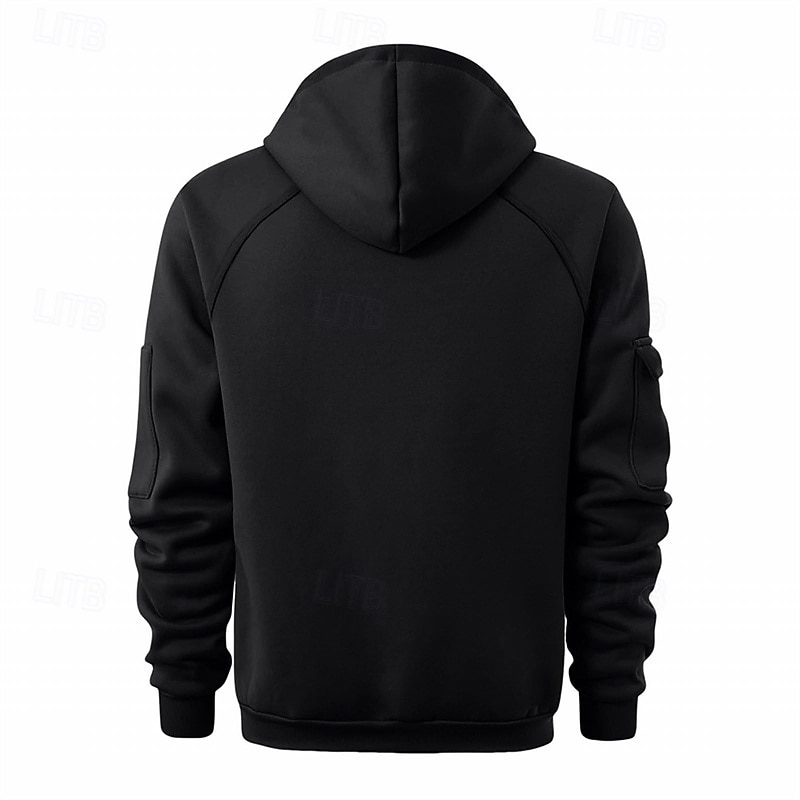 Homens Moletom Full Zip Hoodie Moletom com zíper Azul Preto Branco Verde Tropa Vinho Com Capuz Tecido Zip Up Bolsos Desportos e Ar livre Casual Diário Roupa de rua Designer Básico Primavera Outono de 2026 por $15.99 –P15