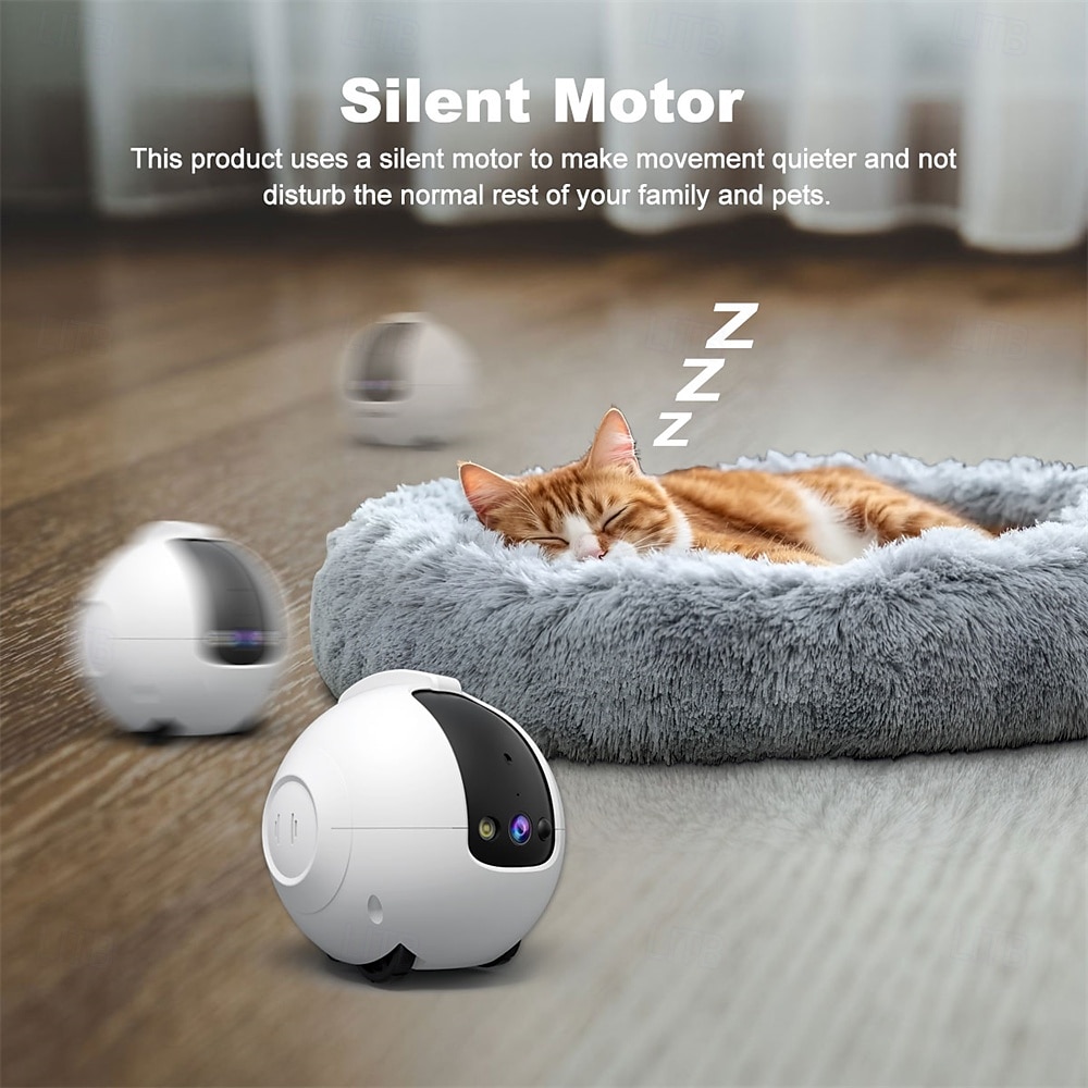 4MP Smart Robot CCTV Camera Battery Powered AI Motion Detection Remote Control Pet Playmate Two-Way Audio 2025 - $115.99 –P10