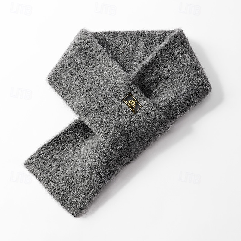 Men's Rectangle Scarf Outdoor Dailywear Causal Black Brown Scarf Solid Color 2026 - $12.99 –P6