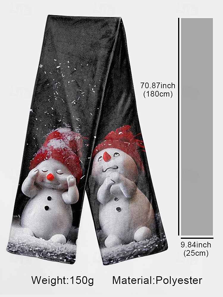 женский рождественский бархатный шарф — мягкая, плюшевая ткань с разнообразными праздничными узорами, идеально подходит для праздничного образа и зимней моды 2026 - $14.99 –P8