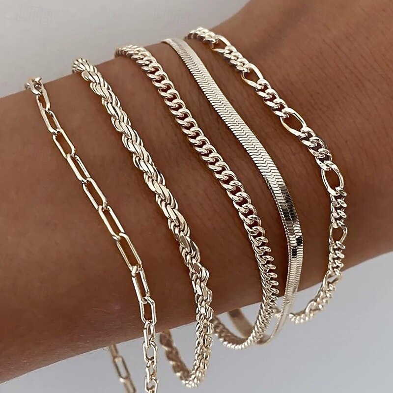 Damen Kettenarmband Klassisch Kugel Mode Kupfer Armband Schmuck Weiß / Gold Für Ferien Date Festival 2026 - $14.99 –P3