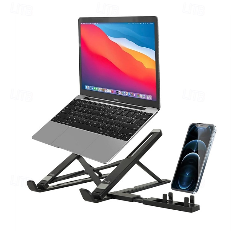 Подставка для ноутбука, съемная мобильная подставка для компьютера, эргономичная подставка/подъемник из АБС-пластика для стола с вентиляционным отверстием, совместимая со всеми ноутбуками 2025 - $10.99 –P1