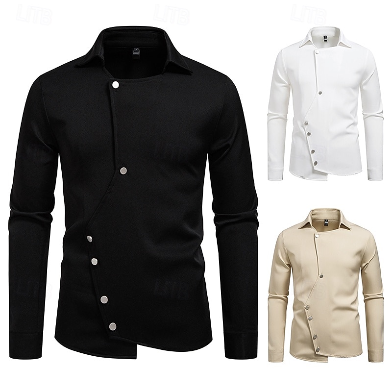 Loucos anos 20 Anos 20 Retro Vintage Blusa / Camisa Mafioso Padrinho Corte Justo Fantasia Homens Baile de Máscaras Traje de festa para noite Negócio / Cerimônia / Casamento Festa de Solteira Adulto de 2026 por $37.99 –P1