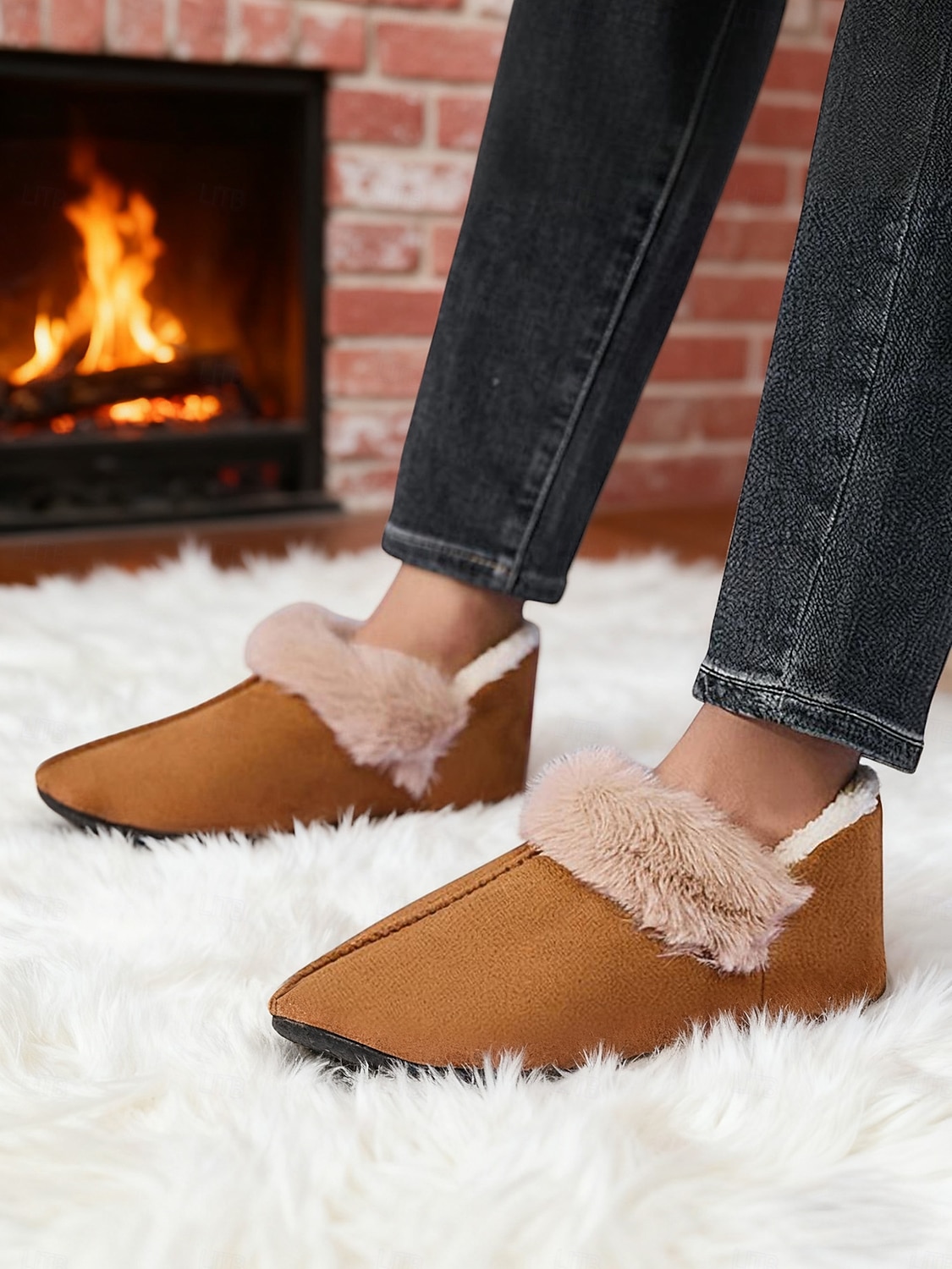 pantofole da casa da donna foderate in pelliccia sintetica: stivaletti invernali caldi e accoglienti per le donne, suola morbida antiscivolo per la casa, la camera da letto e il comfort rilassante del 2026 a $11.99 –P1