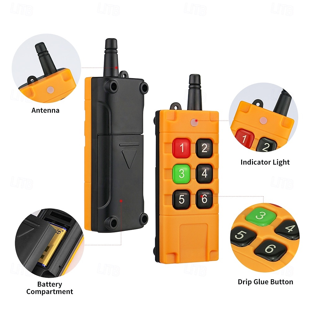 2025年 DC12V 24V 36V 6ch RFワイヤレスリモートコントロールスイッチ ガレージドアモーター リモートRFトランスミッターレシーバー 433MHz  コレクション – $37.99 –P4