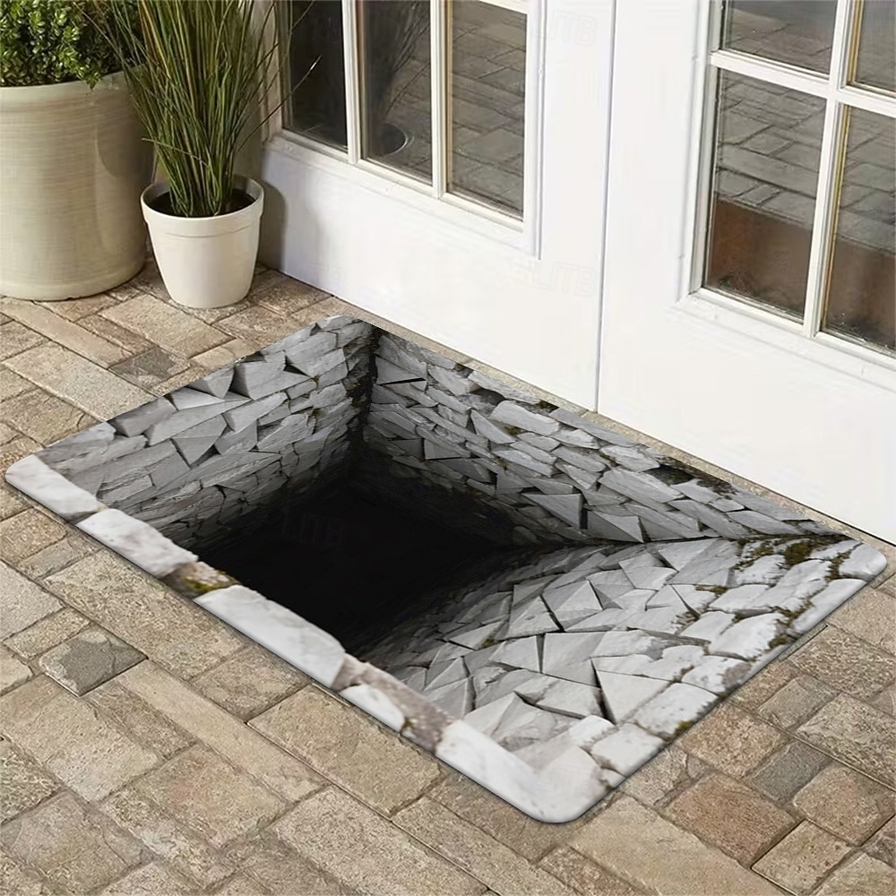 3D Optical Illusion Doormat Visual Trap Floor Mat Non Slip for Doorway Entryway Bathroom Kitchen Indoor Outdoor Diatomaceous Earth Quick Dry Absorbent 20 x 31 inch 2026 - $17.49 –P8