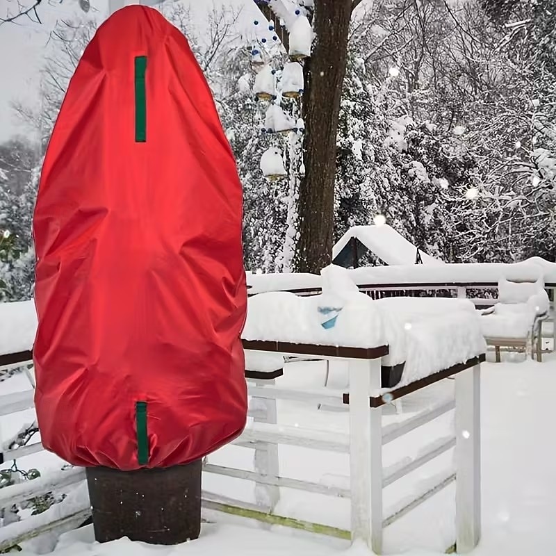 вертикальный мешок для хранения рождественских елок, легкая прочная ткань Оксфорд с завязкой на шнурке, компактное хранение для уже освещенных елок и фигурно подстриженных деревьев, удобный органайзер 2025 - $32.99 –P3