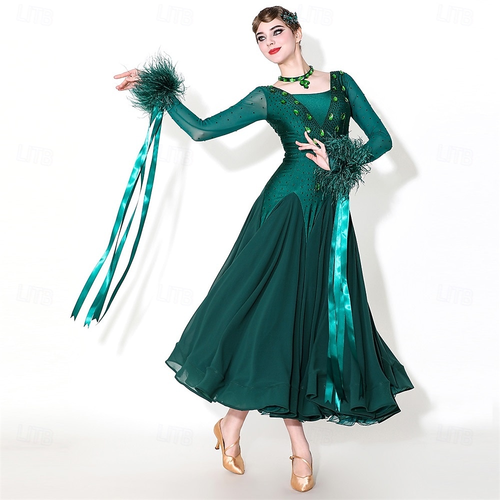 emerald green ballroom dress Elegant V Neck Emerald Green Satin Long Prom Dress, V Neck Green Formal  Graduation Evening Dress