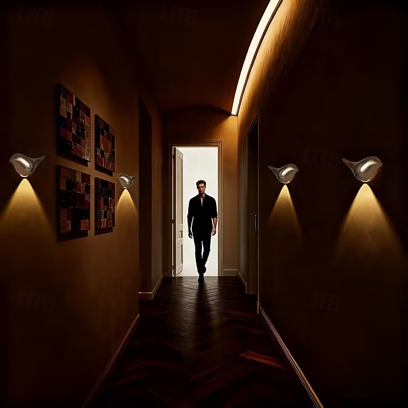 Smart Motion-activated Light Bird-shaped Decorative Lamp No Wiring Required For Installation Adjustable Light Colors Ideal For Bedrooms Dorm Rooms And Staircases Auto On/Off Valentine's Day Gift 2026 - KWD 7.3 –P6