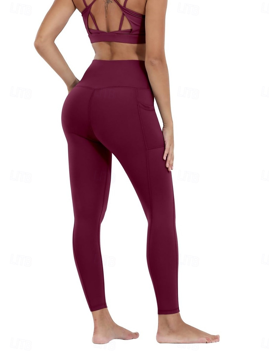 Damen Jogginghose Chinos Leggings Mode Basic Lässig Volle Länge Hohe Taille Einfach Elastischer Bund Bequem Weich Dehnbar Yoga Marineblau Schwarz Wein Grau Frühling Herbst Schmale Passform 2026 - $14.99 –P7