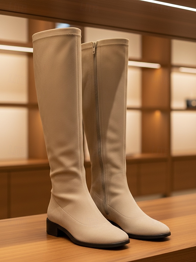 Botas altas de piel auténtica para mujer con forro afelpado: calzado cálido y elegante para otoño e invierno. 2025 - $119.99 –P3