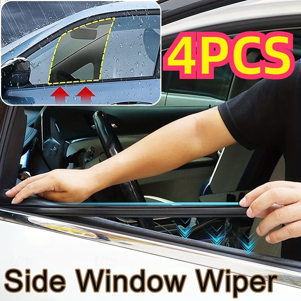 4 Car Side Window Wipers - Left Side Snow and Dirt Removal Clear Driver and Passenger Window Visibility Weather Resistant Rubber Wiper Blades 2026 - $13.99 –P2
