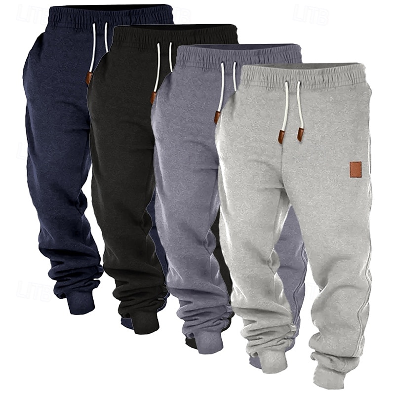 Homme Joggings Joggeurs Pantalon en polaire Pantalons Cordon de serrage Taille Élastique Pack multiple Uni Confort Longueur complète Extérieur Quotidien Sortir Mode Style Classique 1 2 Micro-Élastique de 2026 ? $42.99 –P2