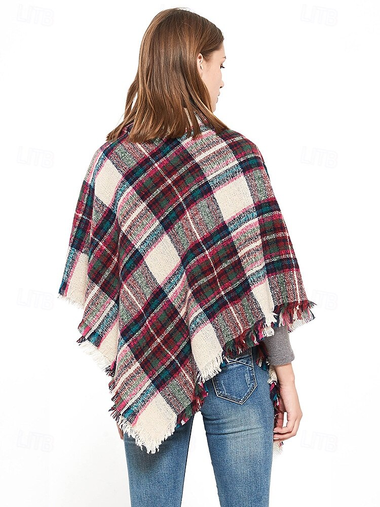 Unisex julrutig halsduk - polyestermaterial, mjuk och varm, flera färger för vinter, högtidsfester och vardagsbruk 2026 - $11.99 –P4