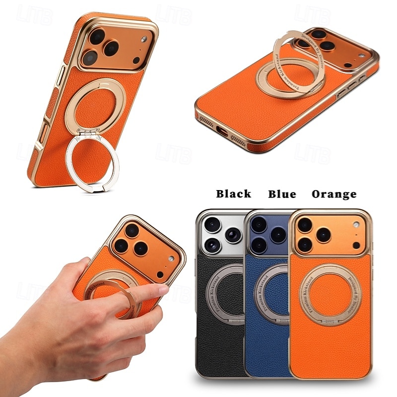 телефон Кейс для Назначение iPhone 17 Pro Max 16 15 14 Pro Max 13 Pro Max Кейс на заднюю панель со стендом Защита от удара Ретро Покрытие 2025 - $20.99 –P11
